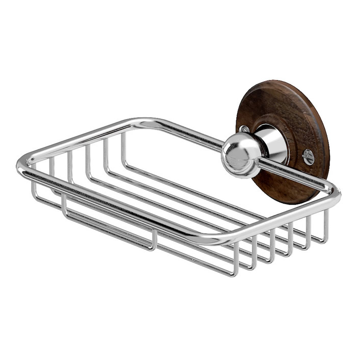 Soap Basket with Walnut Backplate